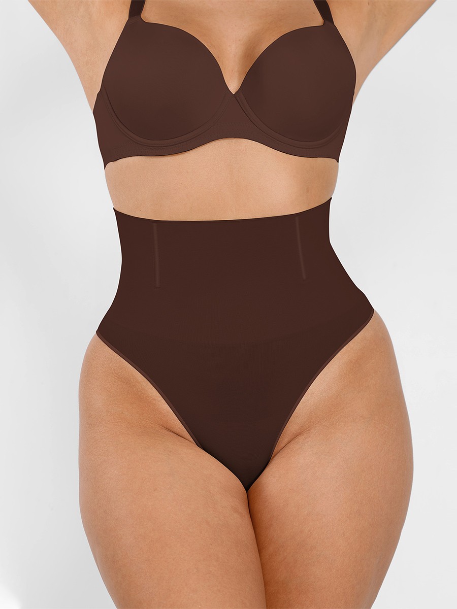 Brown Abdominal Compression Seamless Shapewear Panties